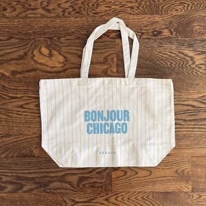 NEW Sezane Bonjour Chicago Tote Bag